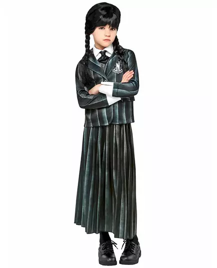 Dziecięcy strój szkolny Wednesday Addams, Rozmiar: 7-8 lat (122 to 128 cm)