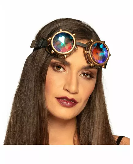 Okulary z pryzmatowymi soczewkami steampunk dla dorosłych, image 2