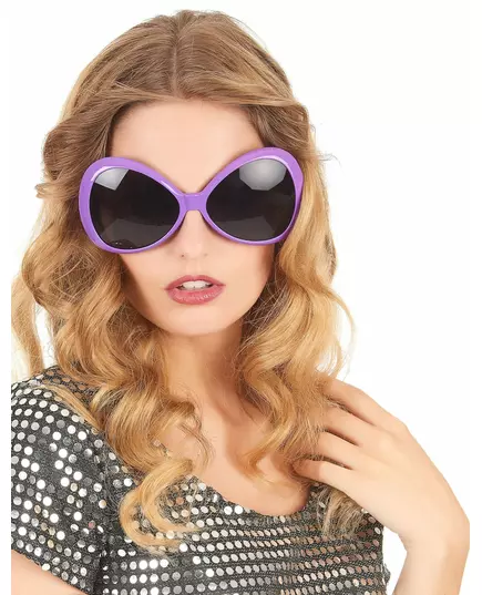 Fioletowe okulary disco dla dorosłych, image 2
