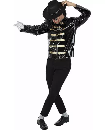 Czarna kurtka Michael Jackson™ dla dorosłych, Rozmiar: X-Small