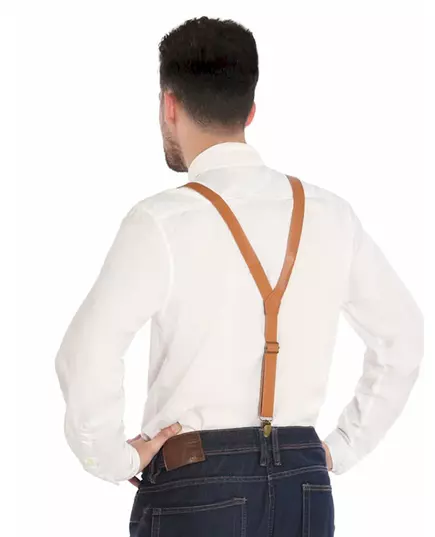 Brązowe szelki ze sztucznej skóry dla dorosłych, image 2
