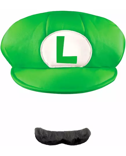 Czapka i wąsy Luigi™ dla dorosłych, image 2
