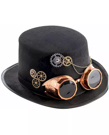 Dorosły filcowy cylinder Steampunk z goglami, image 2