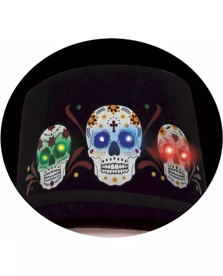 Rozświetlająca czapka dla dorosłych Dia de los muertos, image 2