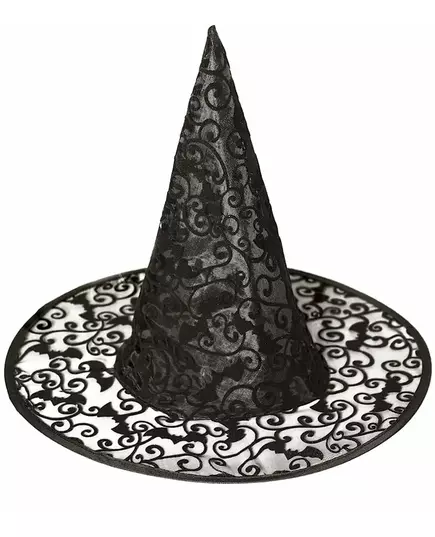 Koronkowy kapelusz czarownicy Halloween dla dorosłych, image 2