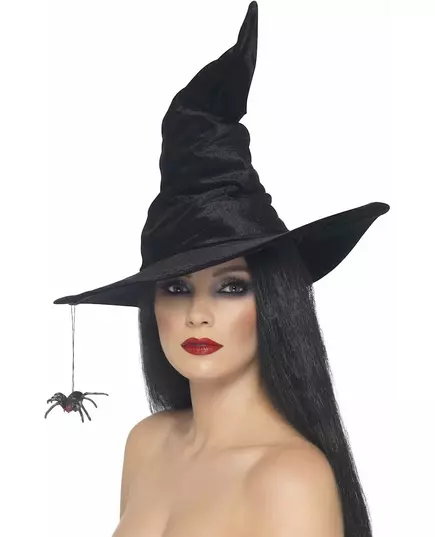 Czarna Kapelusz Wiedźmy z Halloweenową Kobietą Pająkiem, image 2