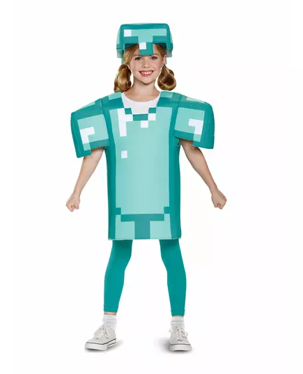 Kostium zbroja Minecraft™ dla dzieci, Rozmiar: 7-8 lat (124 - 136 cm), image 2
