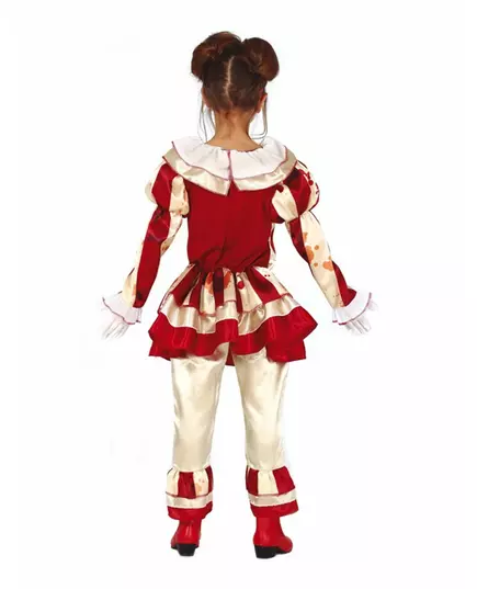 Kostium czerwono-biały przerażający klaun dla dziewczynki, Rozmiar: 5-6 lat (110-115 cm), image 2