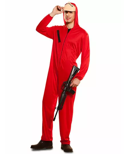 Kombinezon i maska La Casa de Papel™ dla dorosłych, Rozmiar: Small, image 2