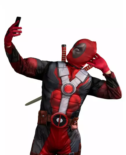 Kostium dla dorosłych Deadpool 2™ Deluxe, Rozmiar: Medium/Large, image 2