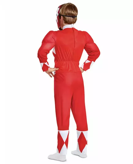 Czerwony kostium Power Rangers z muskulaturą dla dzieci, Rozmiar: 10–12 lat(137–149 cm), image 2