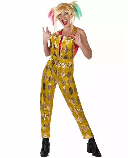 Damskie złote ogrodniczki Harley Quinn Birds of Prey™, Rozmiar: Large, image 2