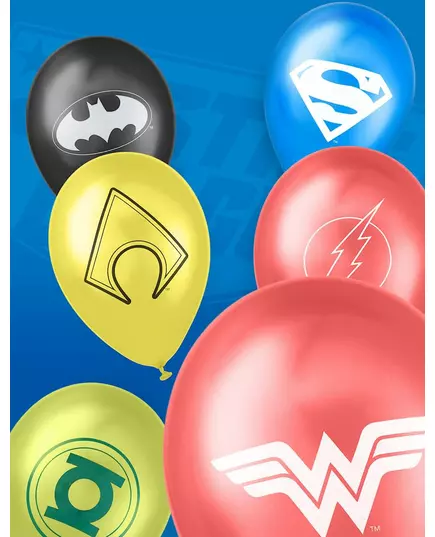 10 balonów lateksowych Justice League™ 25 x 32 cm, image 2