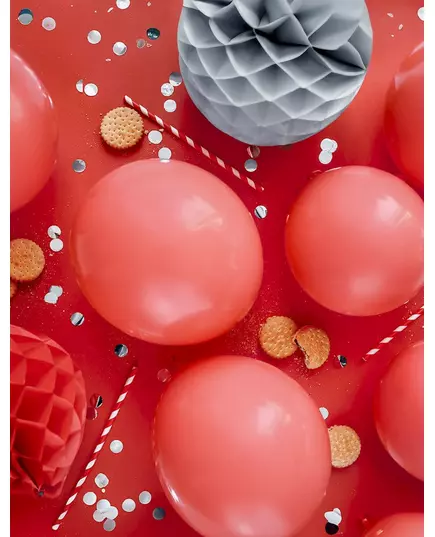 100 Pastelowych czerwonych balonów lateksowych 26cm, image 2