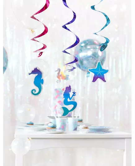 12 fioletowe spiralne lampy wiszące syrenka 43 - 76 cm, image 2