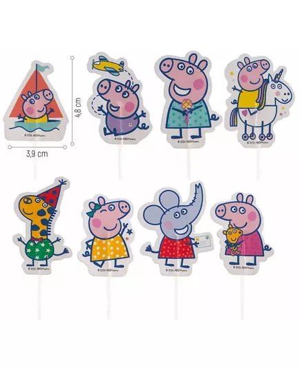 16 papierowych nakładek na tort Świnka Peppa, image 2