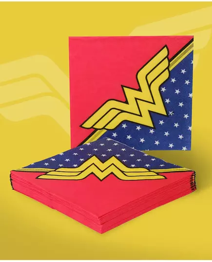 20 papierowych serwetek Wonder Woman™ 33 x 33 cm, image 2