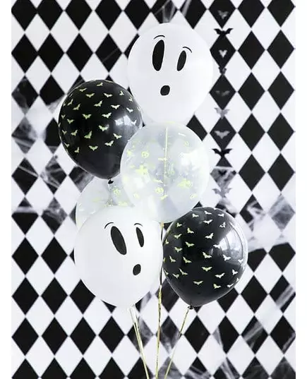 Neonowe lateksowe balony Halloween 27 cm, image 2