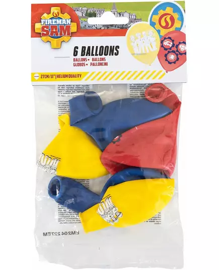 6 balonów lateksowych Strażak Sam™ o średnicy 27,5 cm, image 2