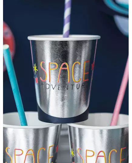 6 kubków papierowych Space Adventure o pojemności 200 ml, image 2