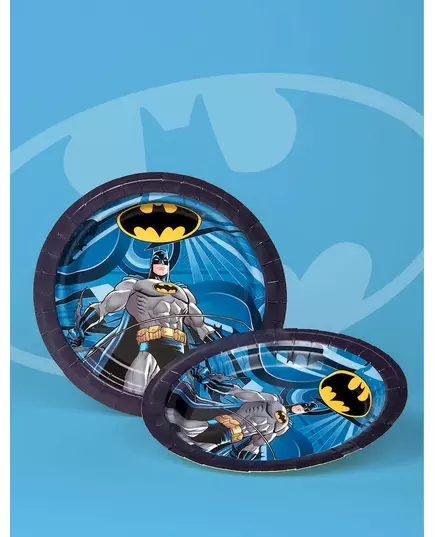 8 talerzyków papierowych Batman™ o średnicy 23 cm, image 2