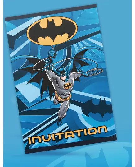 8 Zaproszenia na urodziny z kopertą Batman™ 10 x 16 cm, image 2