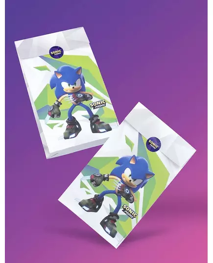 8 torebek prezentowych Sonic Prime™ 15x30 cm, image 2