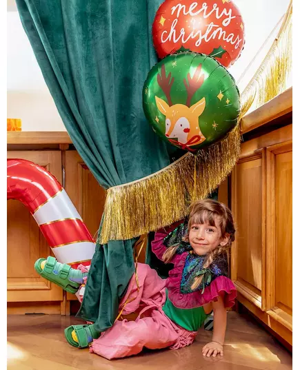Balon foliowy w kształcie renifera Świętego Mikołaja 45 cm, image 2