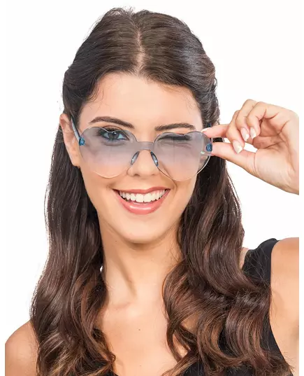 Niebieskie okulary przeciwsłoneczne w kształcie serca dla dorosłych, image 2