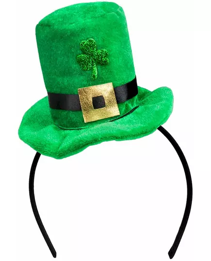 Mini Top Hat Saint Patrick dla dorosłych ze złotą klamrą, image 2