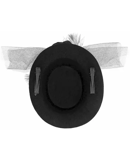 Czarna mini czapka damska, image 2