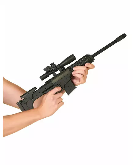 Czarny plastikowy pistolet maszynowy dziecka, image 2