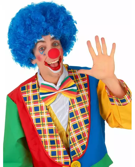Niebieska peruka afro dla dorosłych, image 2