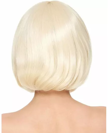 Luksusowa blond krótka kwadratowa peruka z grzywką, image 2