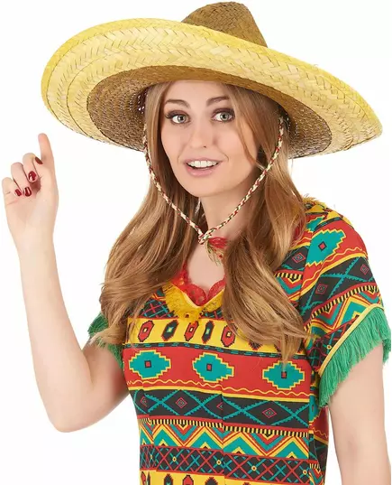 Dorosłe żółte meksykańskie sombrero, image 2