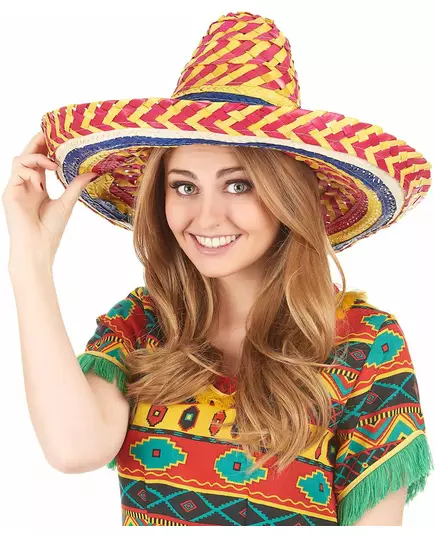 Dorosłe wielokolorowe meksykańskie sombrero, image 2