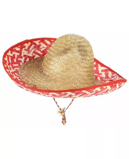 Dorosłe meksykańskie sombrero czerwone i słomkowe, image 2