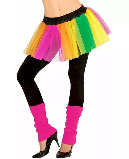 Krótka neonowa wielokolorowa spódniczka tutu damska, image 2
