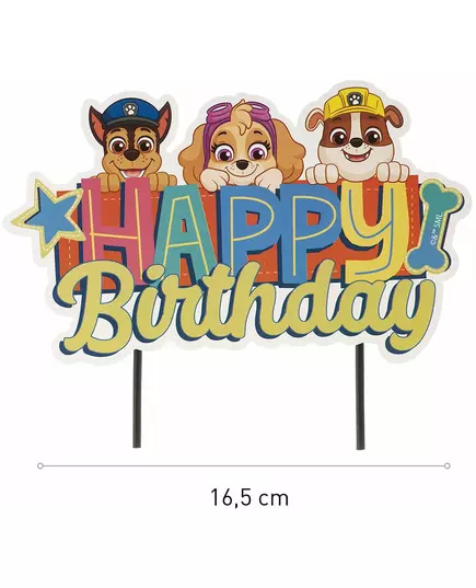 Topper na tort Happy Birthday Paw Patrol™ 17,5 cm, image 2