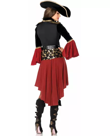 Strój pirata dla kobiet ze złotymi wzorami, Rozmiar: Small (36-38), image 2