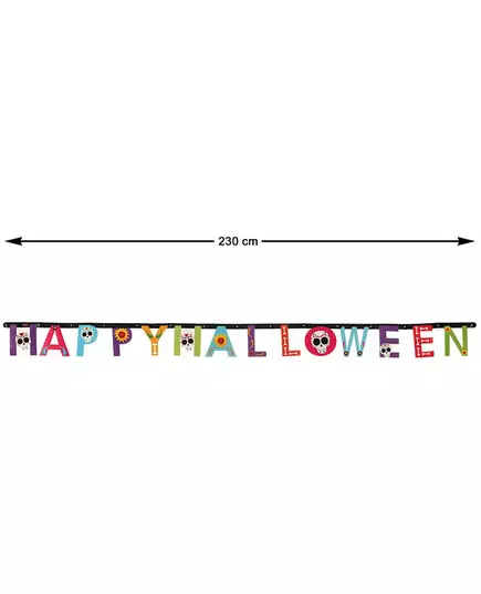 Girlanda Dia de los Muertos Happy Halloween 230cm, image 2