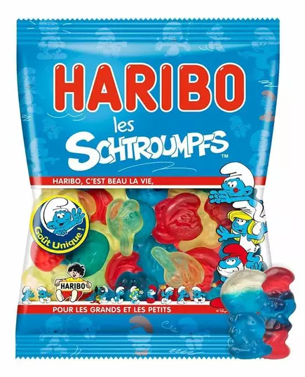 Mini torebka cukierków Haribo w kształcie Smerfa, image 2