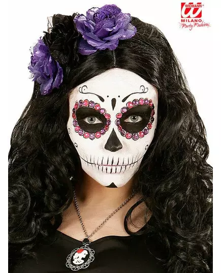 40 Dia de los muertos dorosłe fioletowe i różowe cyrkonie, image 2