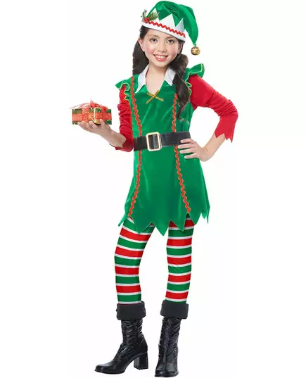 Kostium świąteczny elf deluxe dla dziewczynki, Rozmiar: 10-12 lat (148 cm), image 2