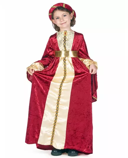 Kostium średniowiecznej królowej dziewczyny, Rozmiar: 10-12 lat (130-140 cm), image 2