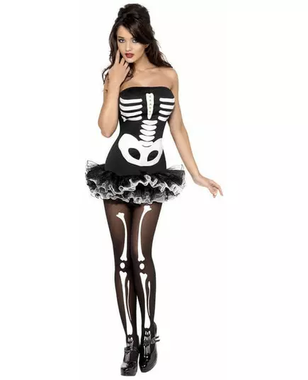 Seksowny kostium szkieletu dla kobiet z tutu na Halloween, Rozmiar: X-Small, image 2