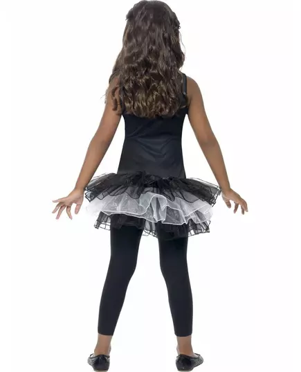 Czarny kostium szkieletu z tutu dla dziewczynek na Halloween, Rozmiar: 10-12 lat(145/158 cm), image 2