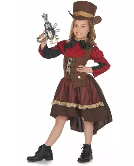 Kostium Steampunk deluxe dla dziewczynki, Rozmiar: 7-9 lat (120-130 cm), image 2