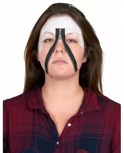 Dorosły zestaw do makijażu na Halloween z zamkiem błyskawicznym, image 2