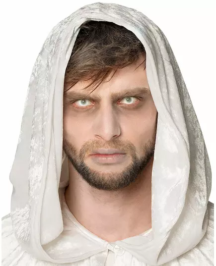 Białe półkryjące soczewki kontaktowe Zombie 3 miesiące, image 2
